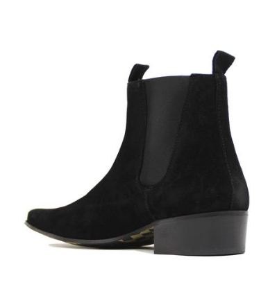 Men Black Color Suede Chelsea Boots Cmb 355 Curvento