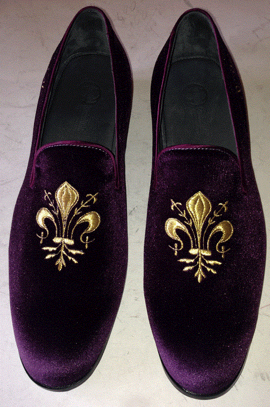Men Embroidered Velvet Shoes Fws 448 Curvento