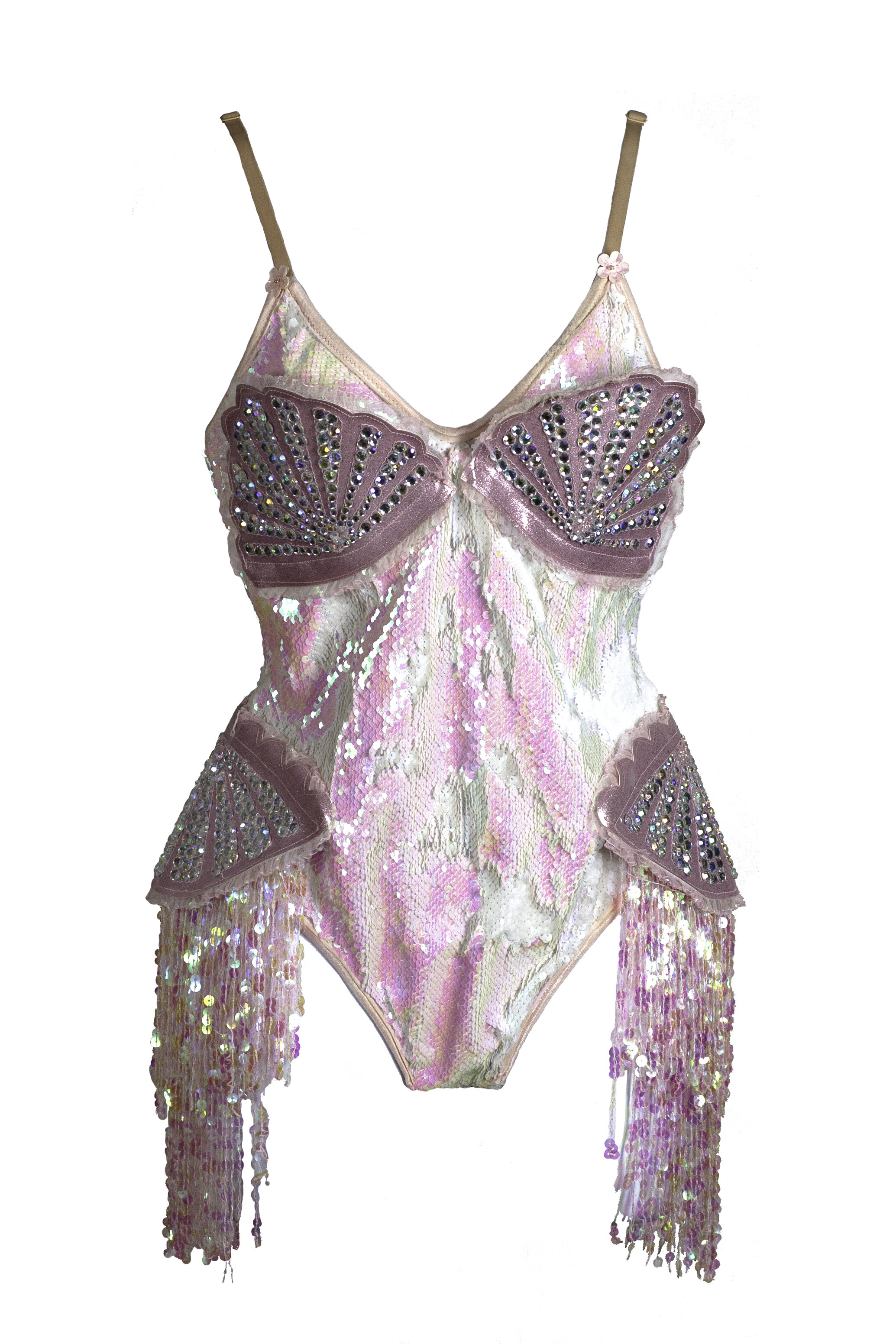 pink sequin bodysuit
