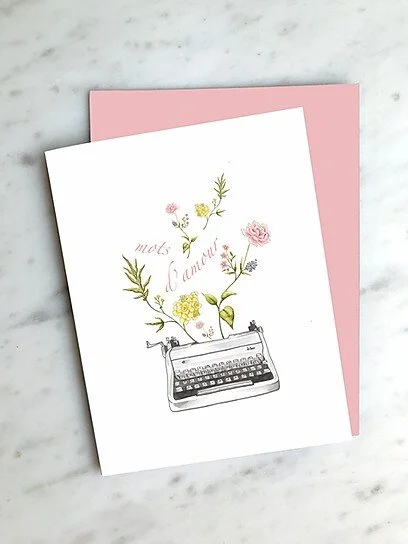 Carte Souhaits Fait Main Monteal — Mansarde Bleue