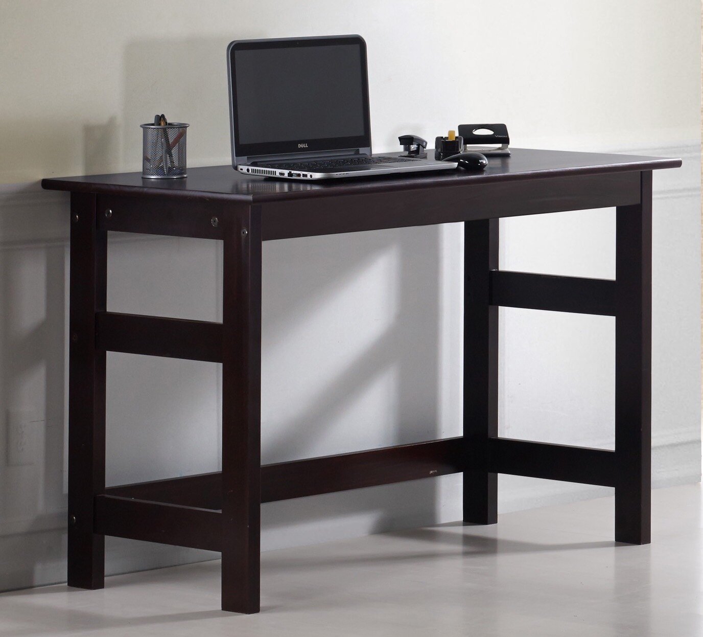 Solid wood espresso desk deals