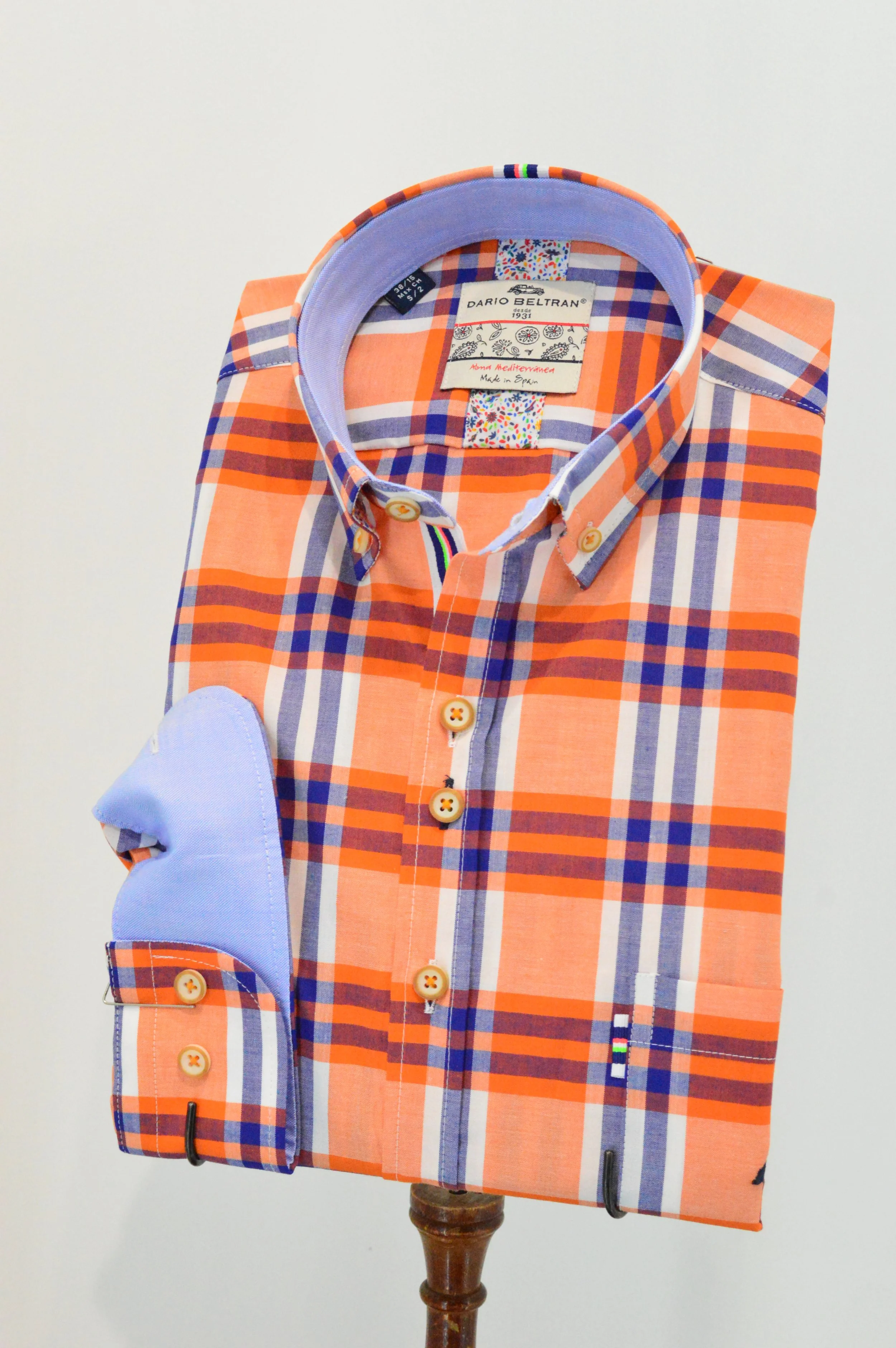 Dario Beltran Modern Fit Orange/Blue 