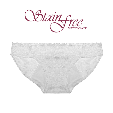 StainFree Panties - White Lace Bikini — Reusable Cloth Home Goods |  generationMe