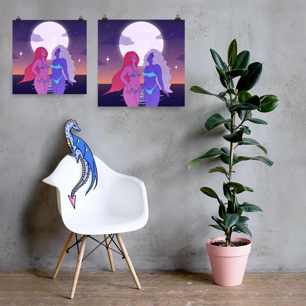 beach moon print by robin eisenberg — Robin Eisenberg