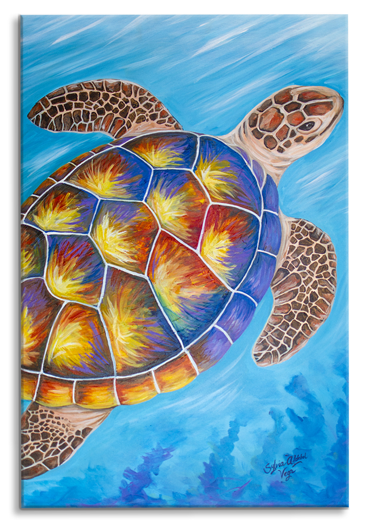 Sea Turtle Original Acrylic Painting