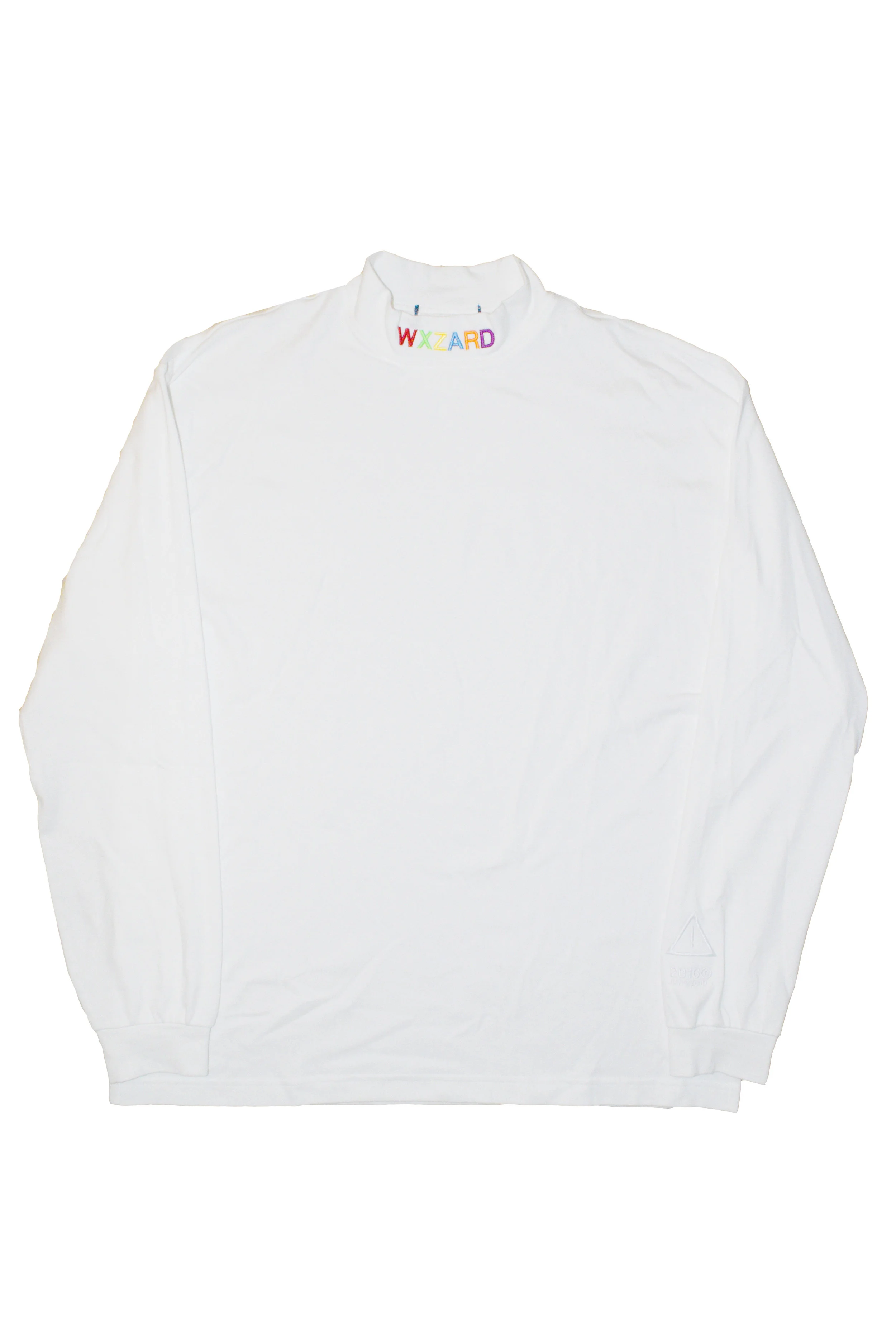 mock neck white long sleeve