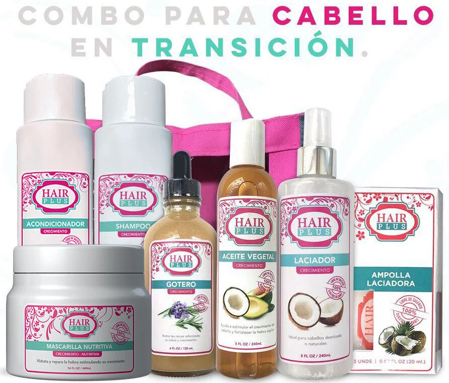 Shampoo 16oz - Conditioner 16oz - Aceite 8oz - Laciador 8oz - Gotero de  Crecimiento - Mascarilla - Ampolla Laciadora (3 unidades) - Bolsos — HAIR  PLUS USA
