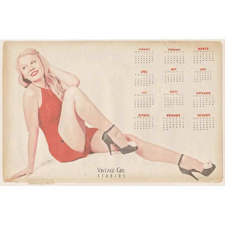 Retro Pin Ups Calendar, Model Calendars