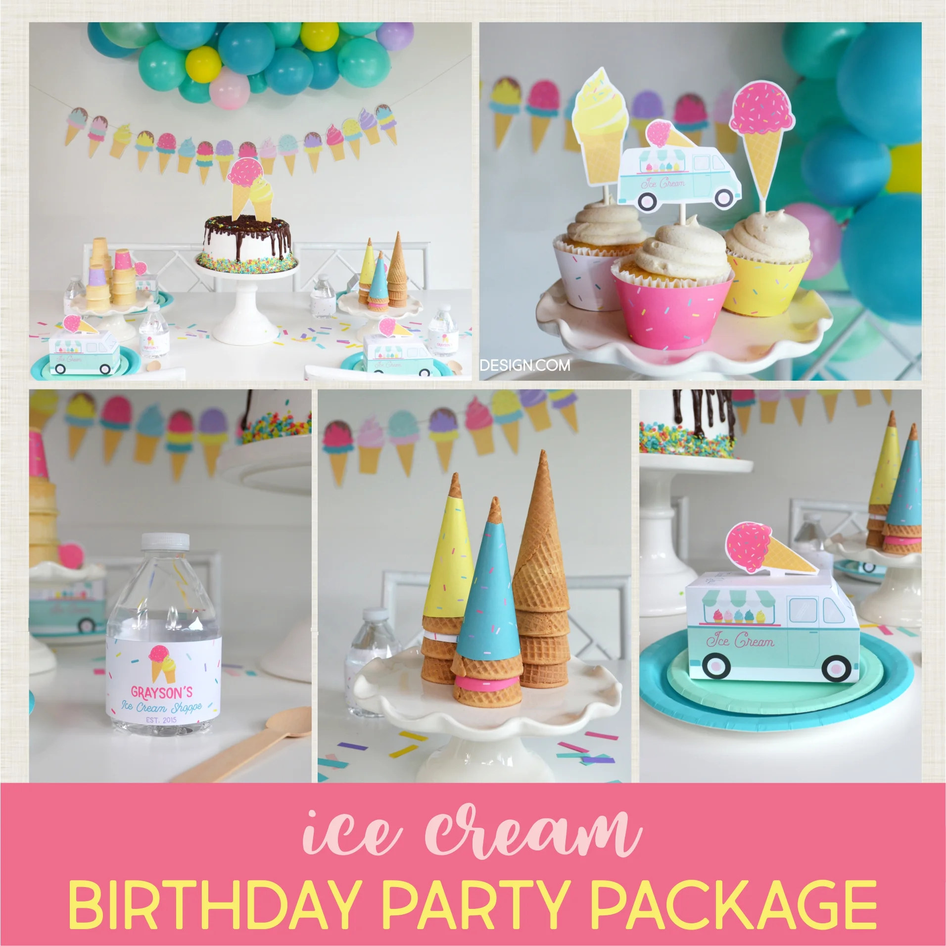 Ice Cream Party Package Nestling Design