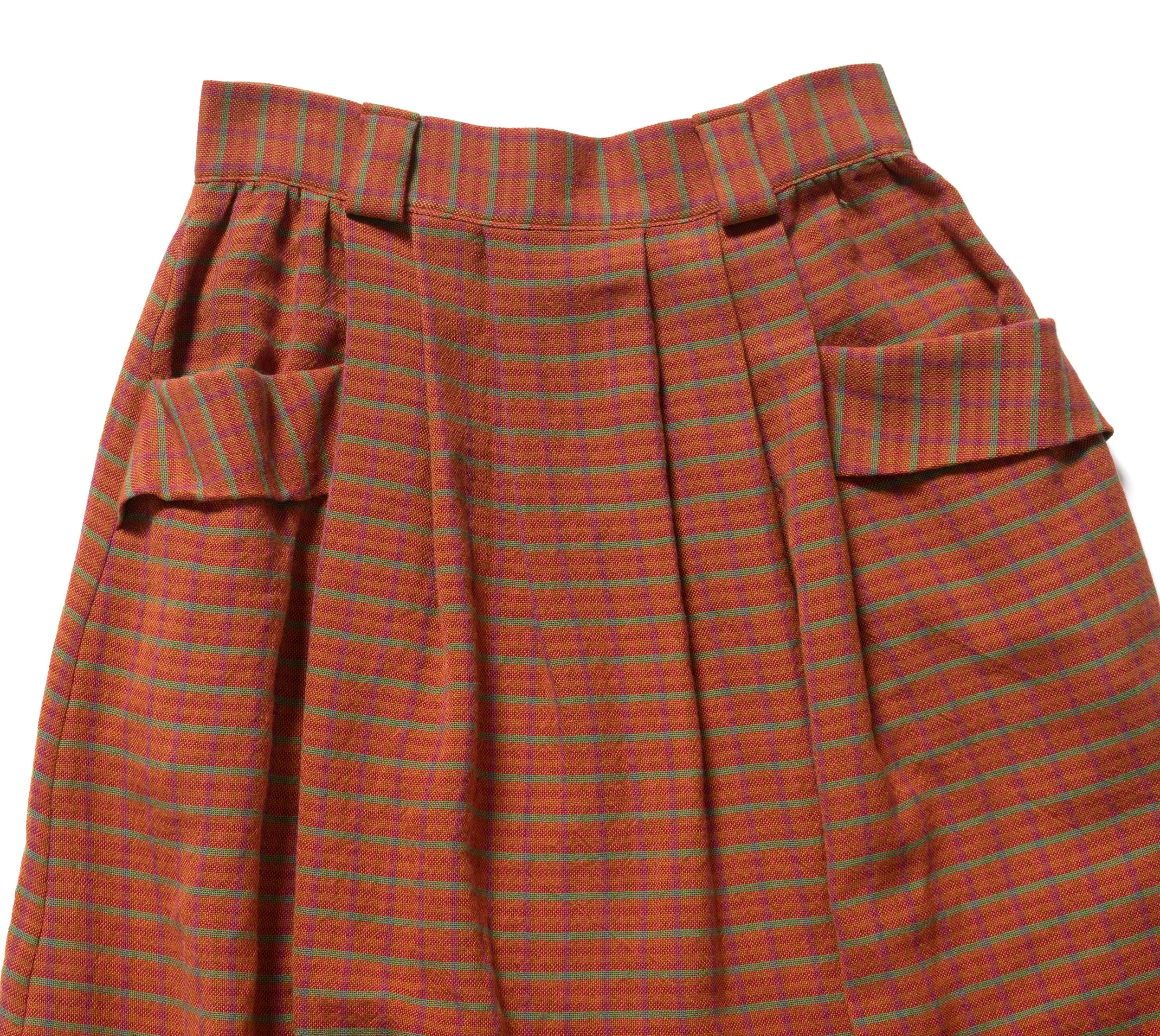 Plaid skirt clearance with belt loops