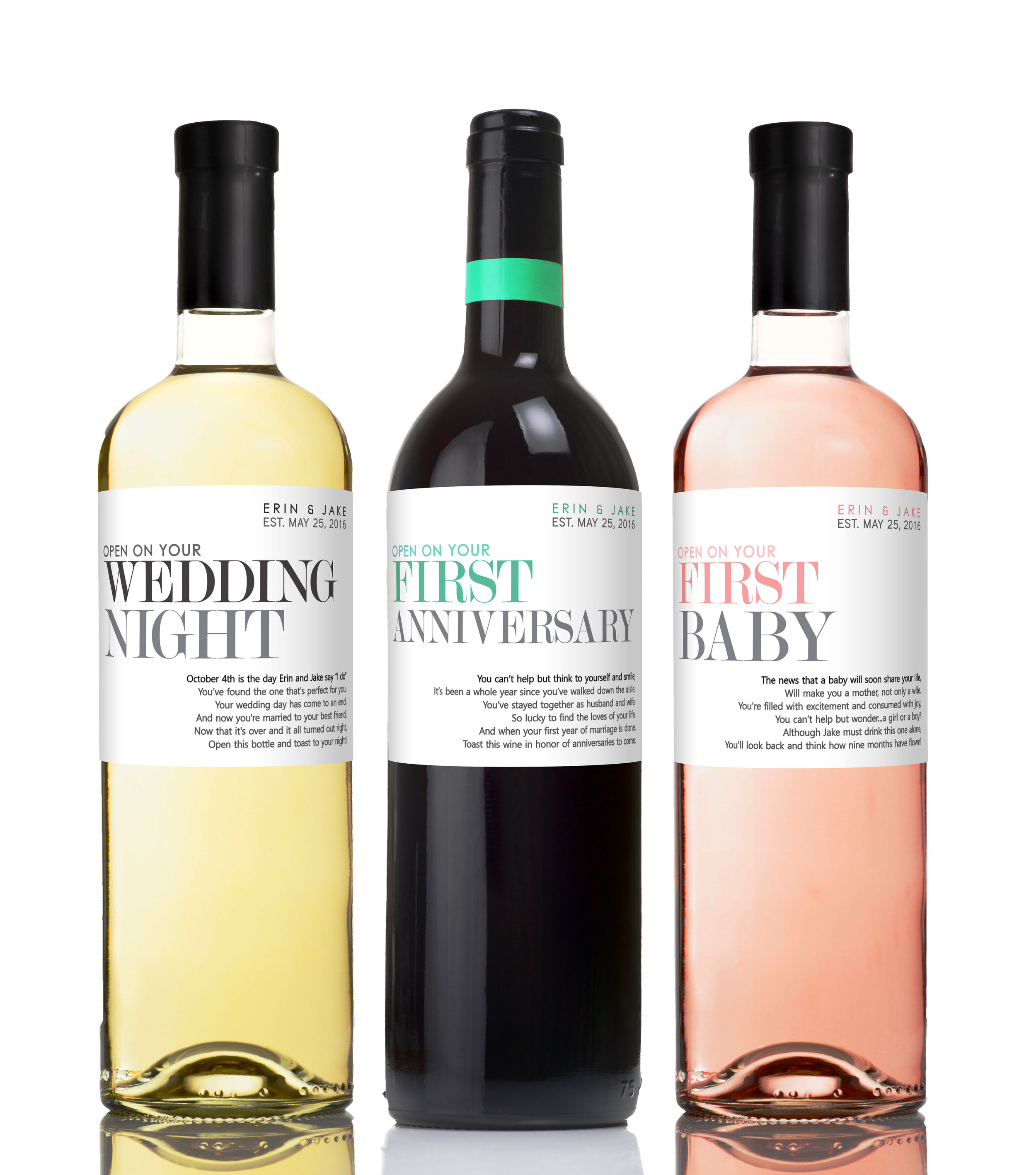 Wedding Milestone First Wine Labels Studio B Labels