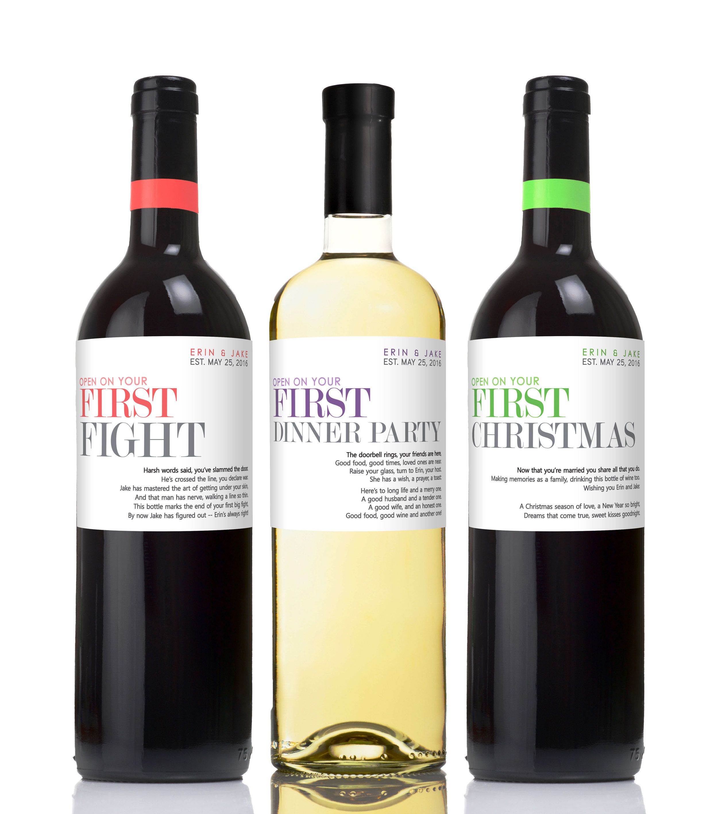 Perfect gift! Personalised First Baby//Child poem wine bottle label