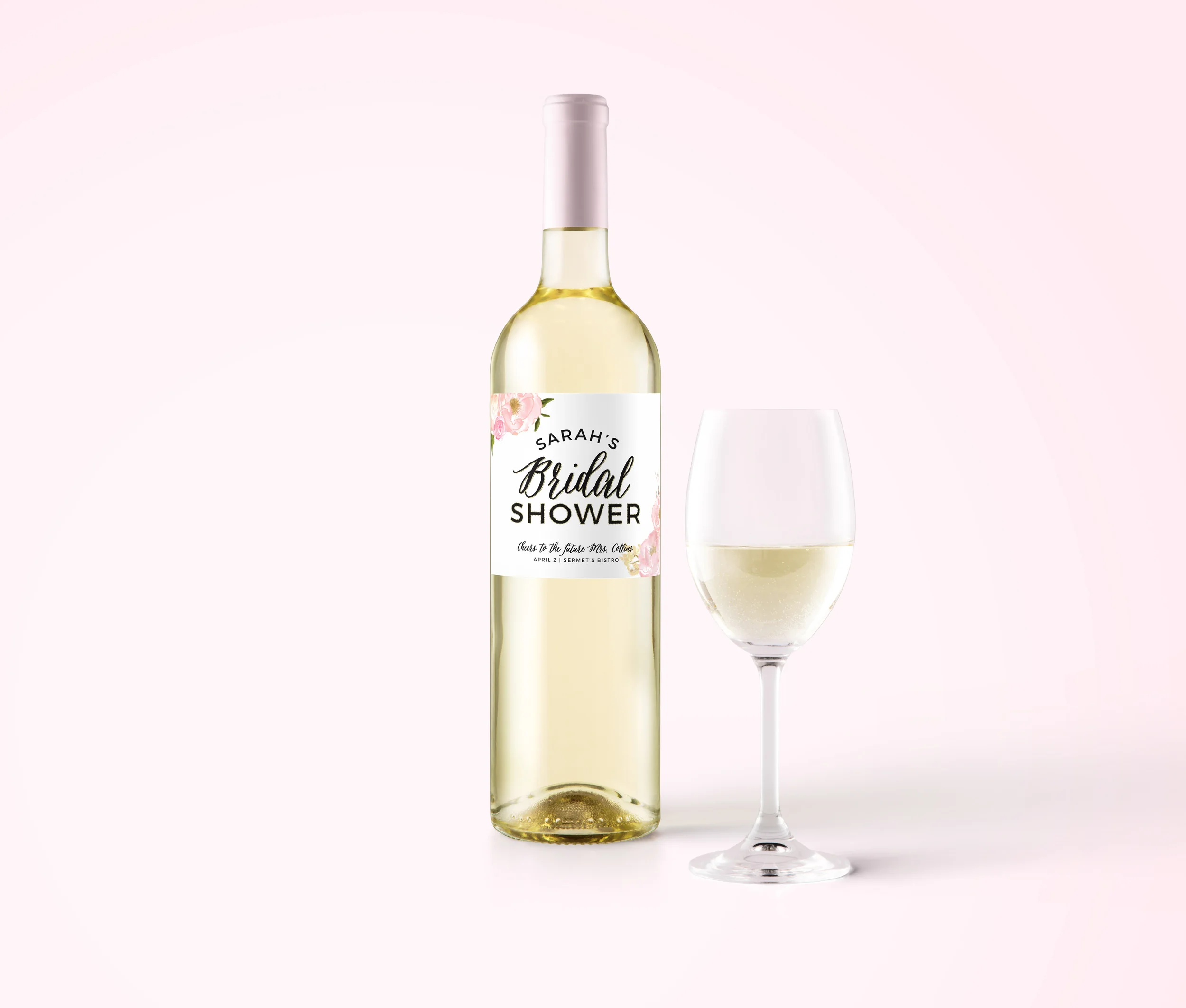 Bridal Shower Champagne Labels Wedding Wine Labels Bridal