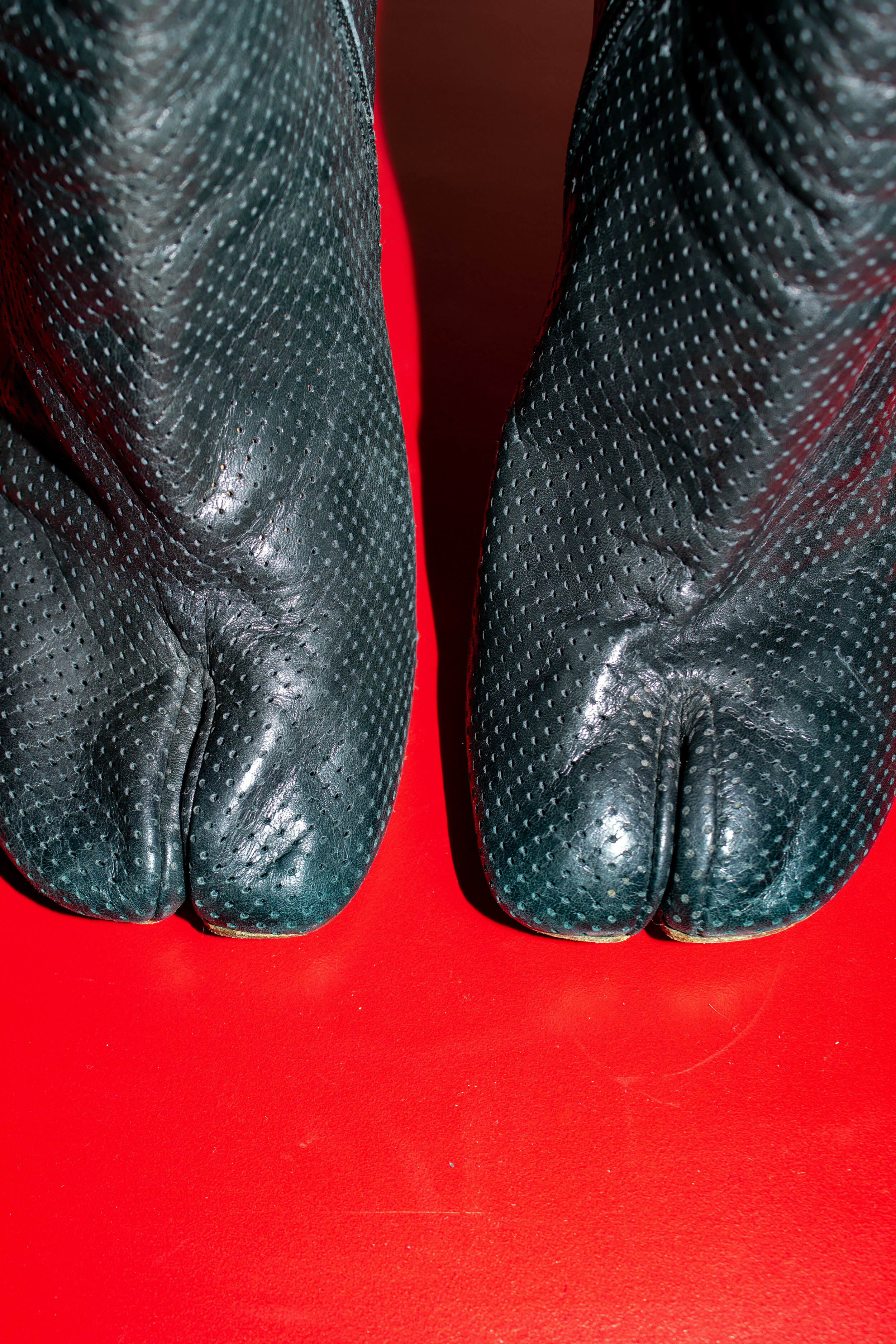 margiela tabi red