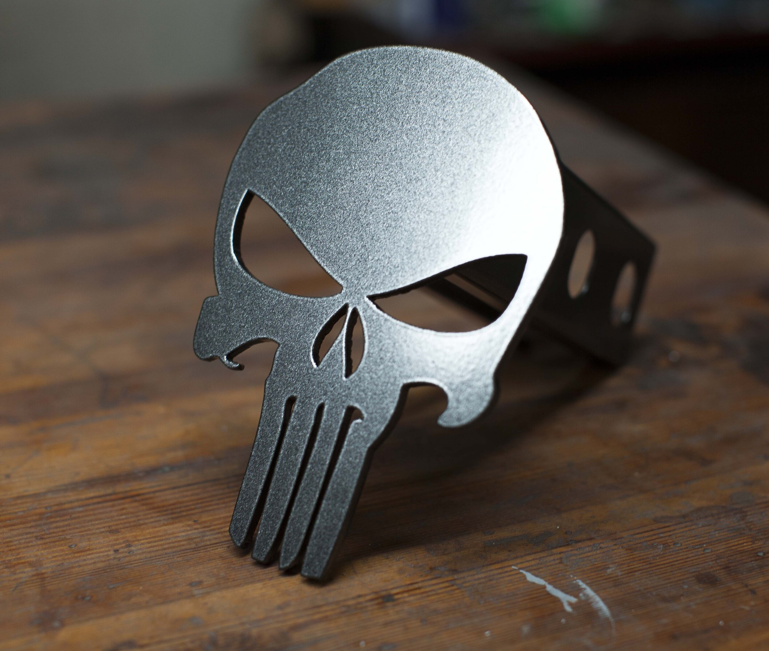 Custom Hitch Covers 12779-Black Punisher Skull Hitch Cover 2 