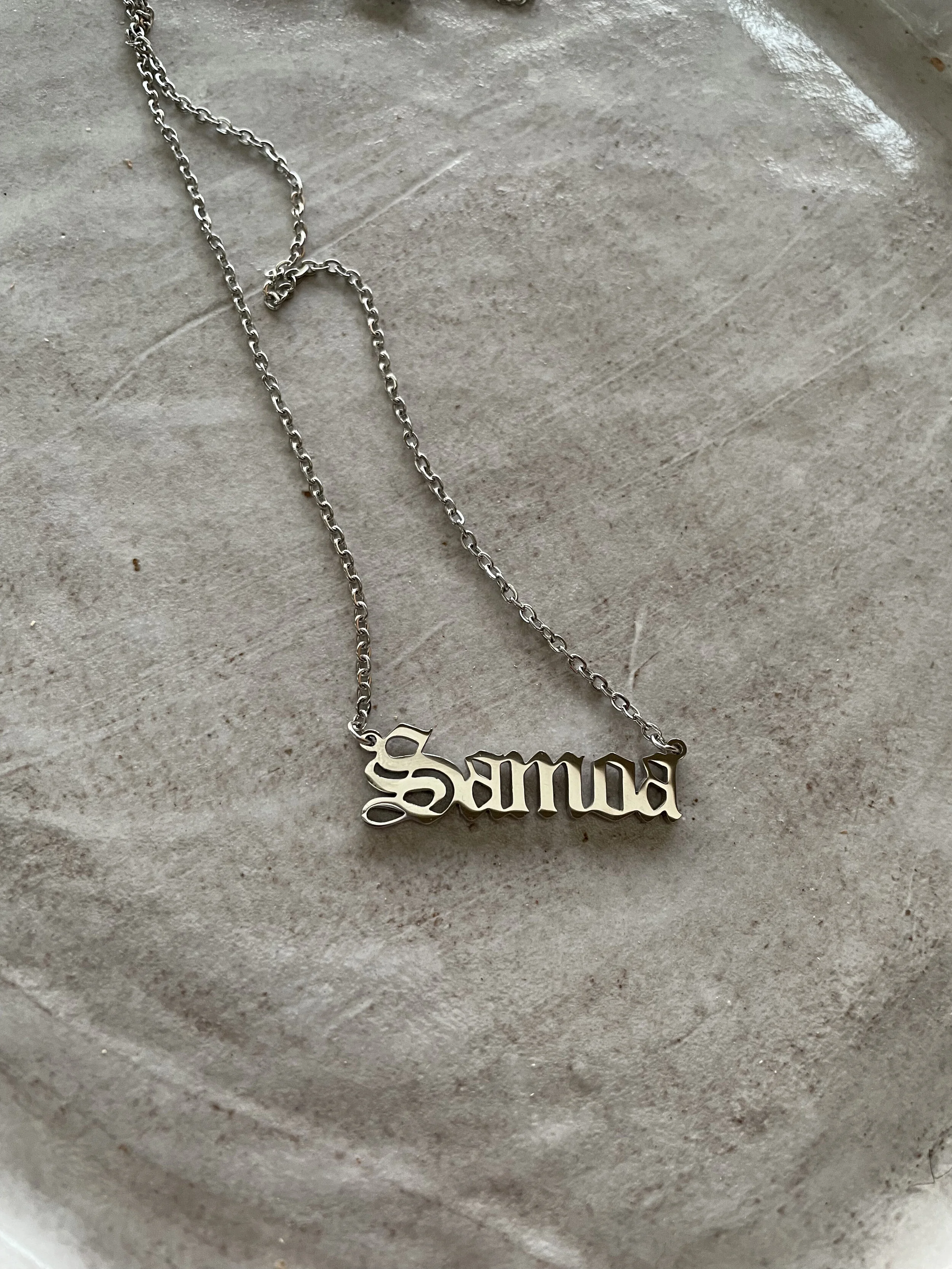 Samoa Necklace (Lowercase text) - SHOP 