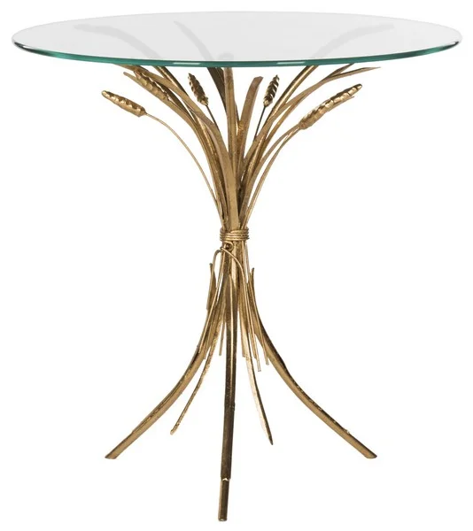Bessy Gold Leaf Side Table