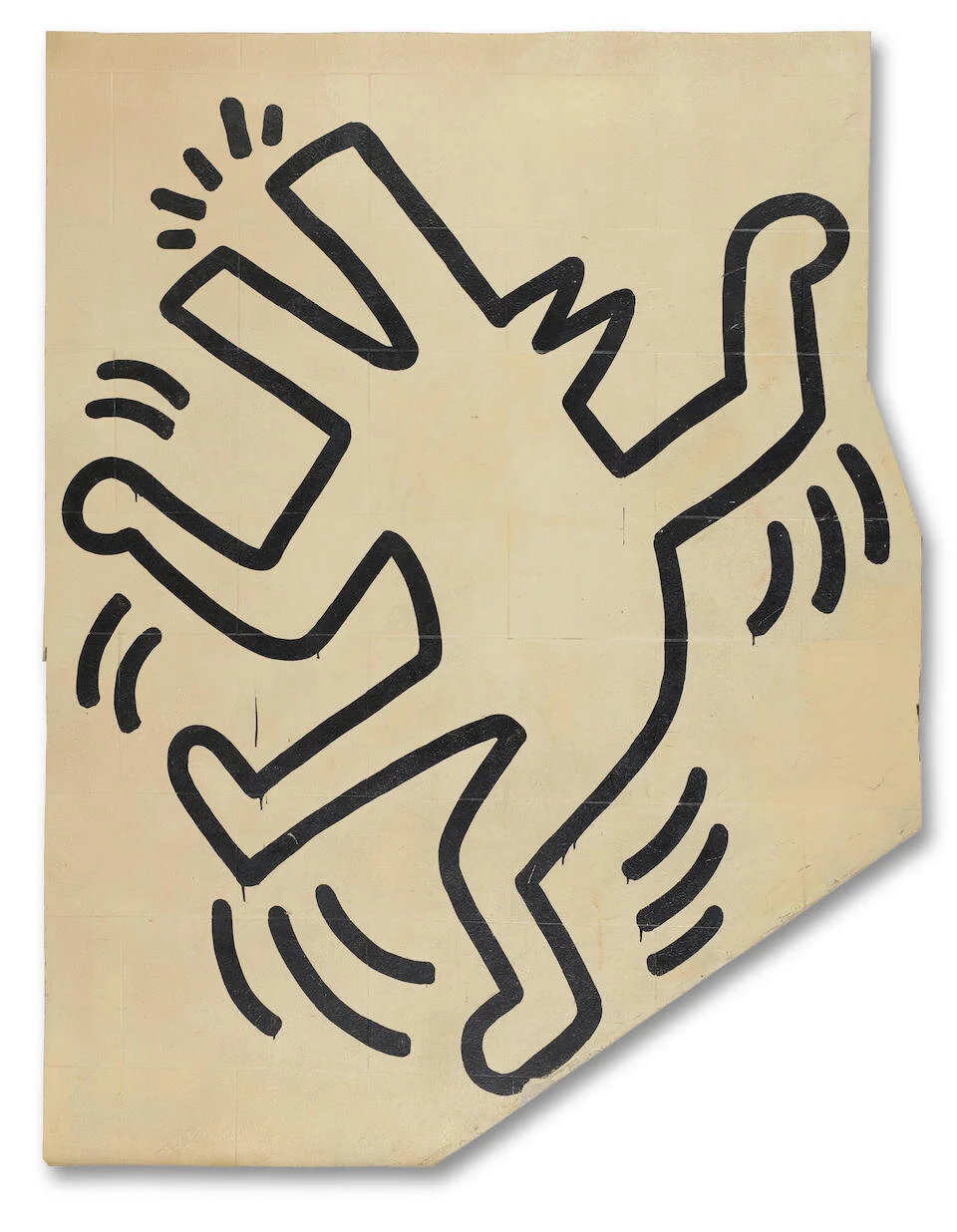 Keith Haring, Untitled (The Grace House Mural) (detail), ca. 1983–84. Est. $3 million–$5 million. Courtesy Bonhams