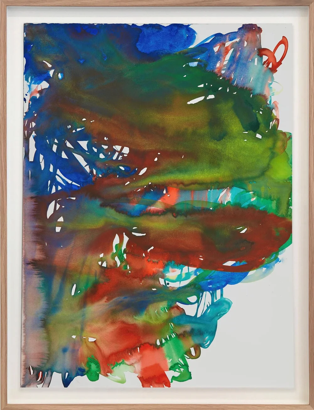 KATHARINA GROSSE Untitled, 2019 Acquerello su carta 119 x 89 cm (senza cornice) © Katharina Grosse und VG Bild-Kunst, Bonn 2020 Foto: Sam Hartnett Courtesy dell’artista e di Gagosian