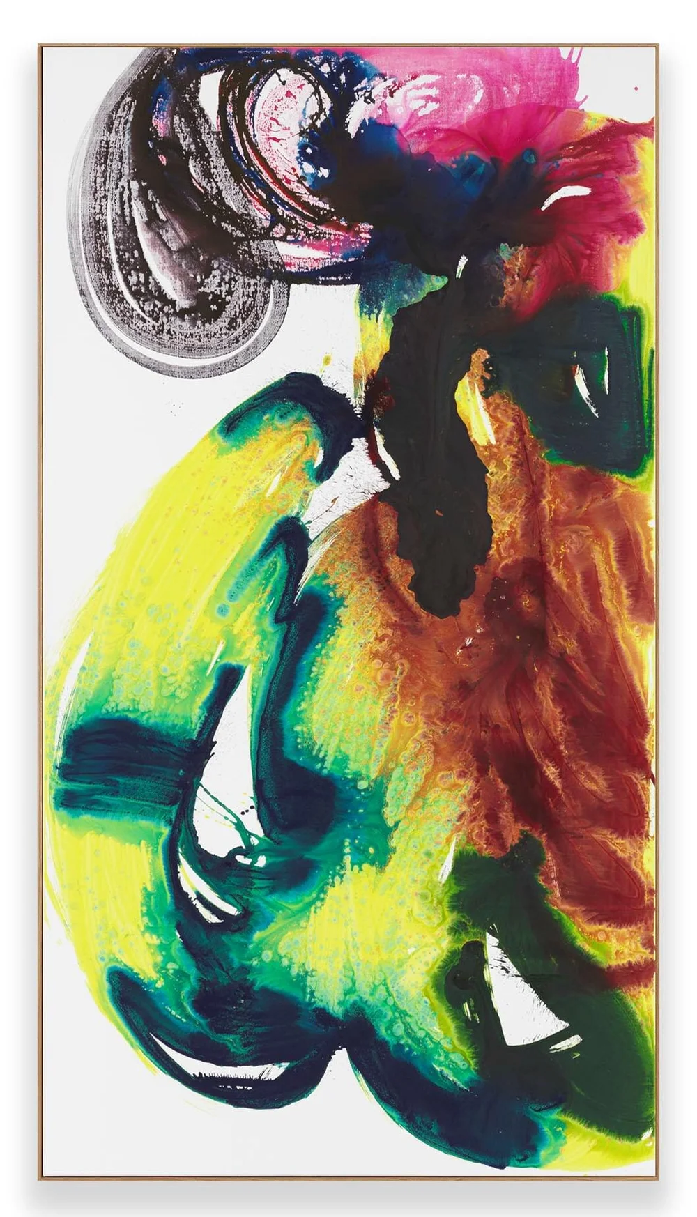 KATHARINA GROSSE Untitled, 2019 Acrilico su tela 380 x 200 cm (senza cornice) © Katharina Grosse und VG Bild-Kunst, Bonn 2020 Foto: Jens Ziehe Courtesy dell’artista e di Gagosian