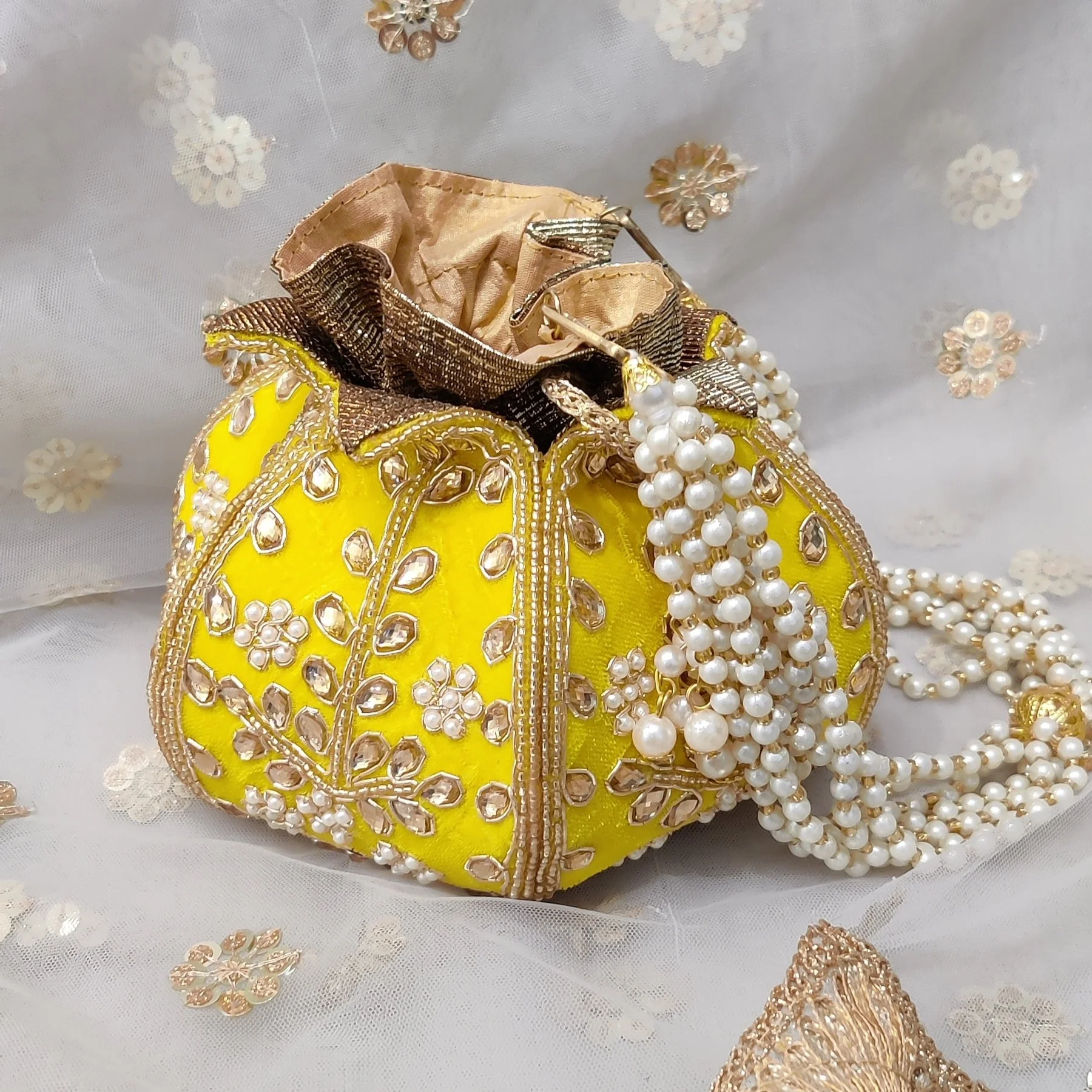 Yellow colour shop bag