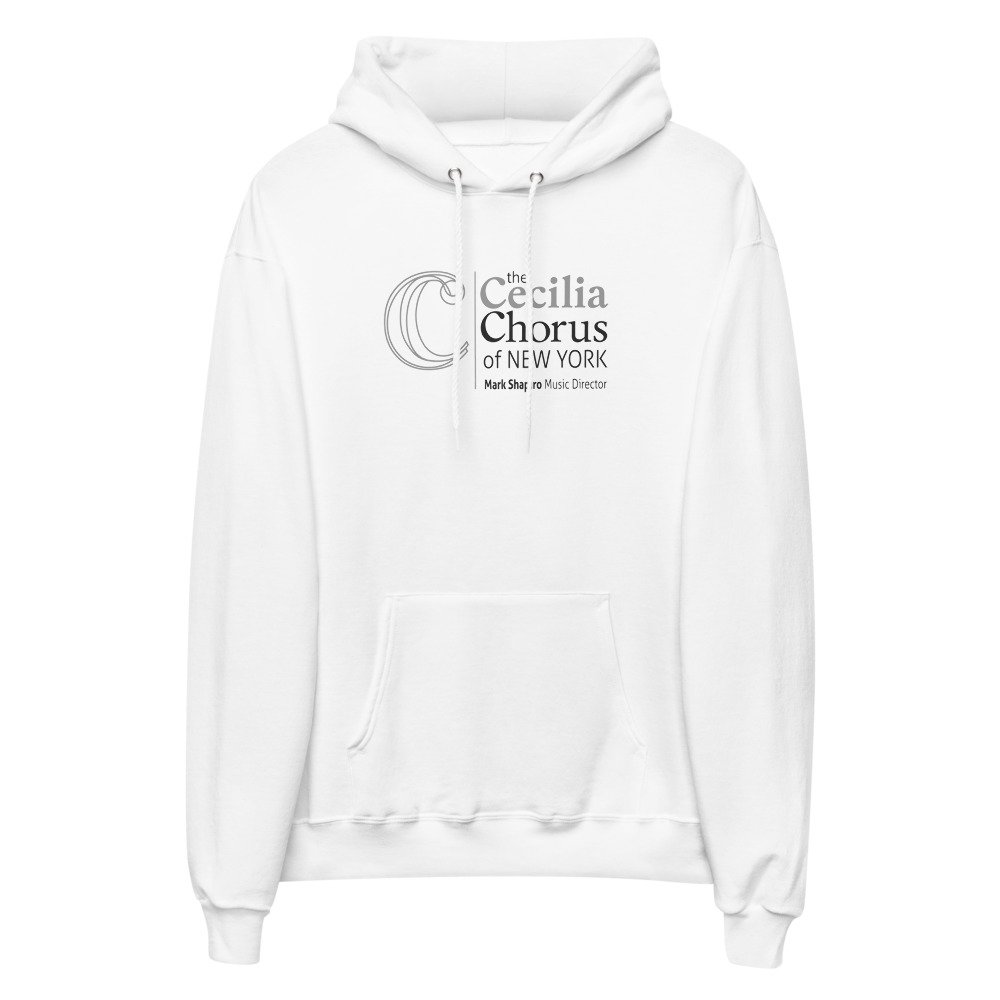 The Cecilia Chorus Block Logo -- Grey/Black on White Hoodie — The Cecilia  Chorus of New York