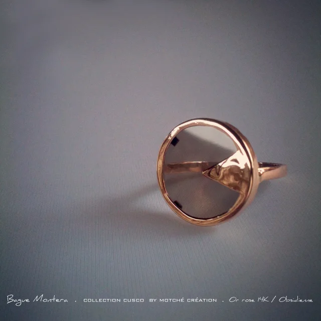 bague or obsidienne bague or obsidienne
