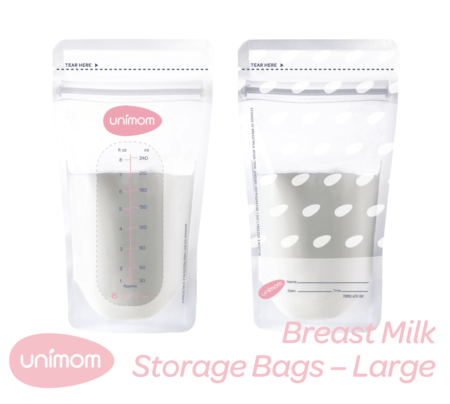 Unimom New Zealand Breast Milk Storage Bags Large