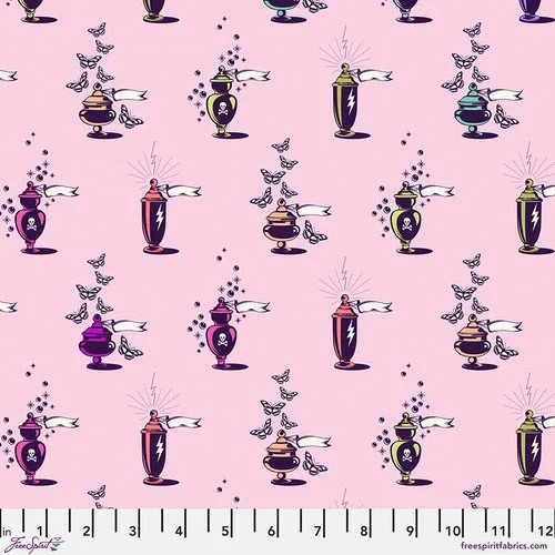 Nightshade Deja Vu Apothecary Nerium - Tula Pink - PER QUARTER METRE Nightshade Deja Vu Apothecary Nerium - Tula Pink - PER QUARTER METRE