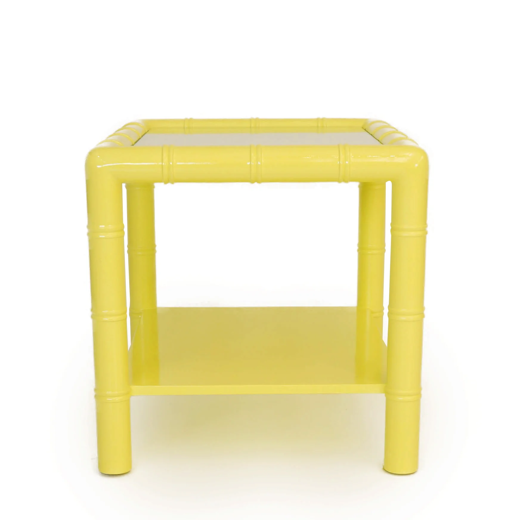 Antique Faux Bamboo Side Table With Cane Top The Tailored Home
