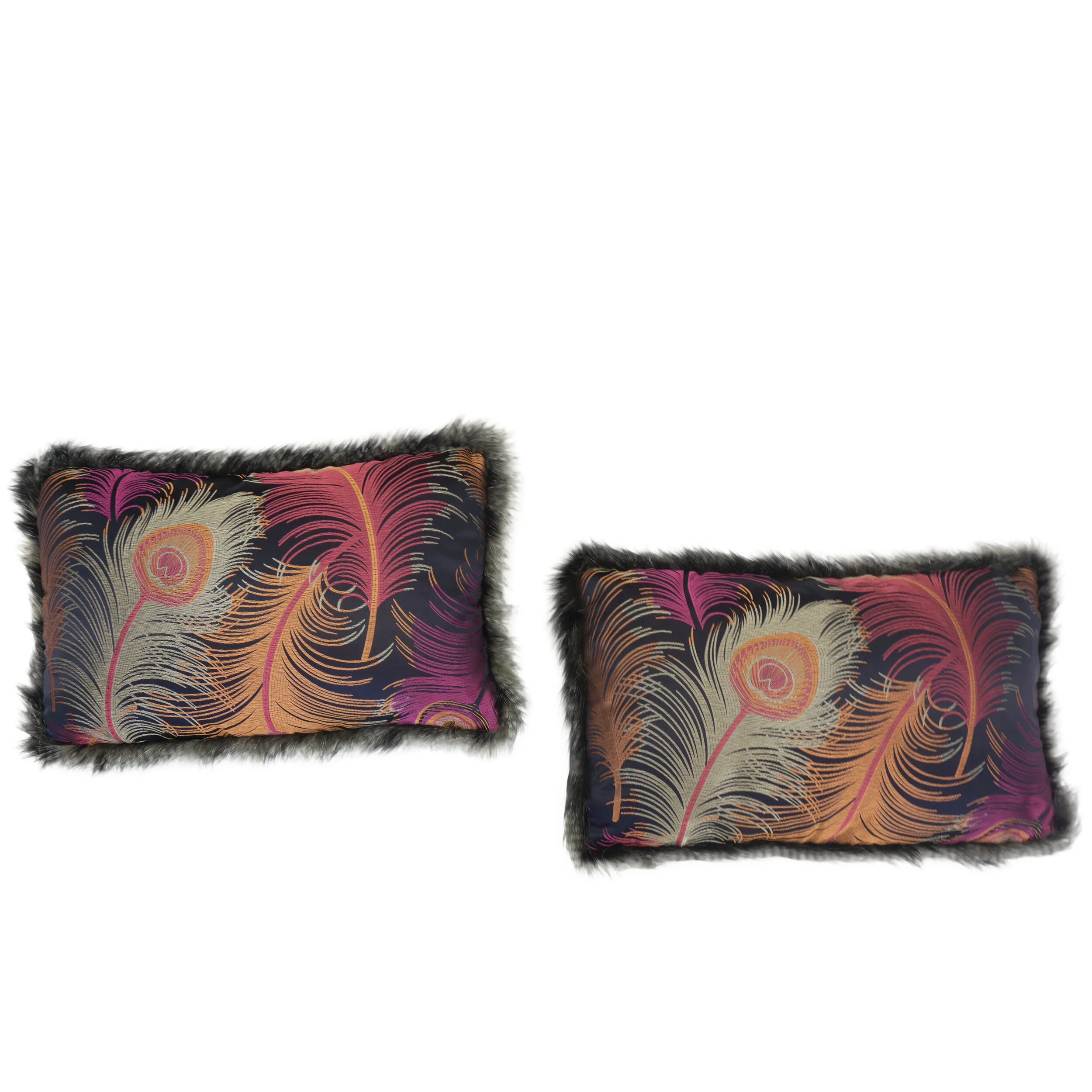 faux feather pillows