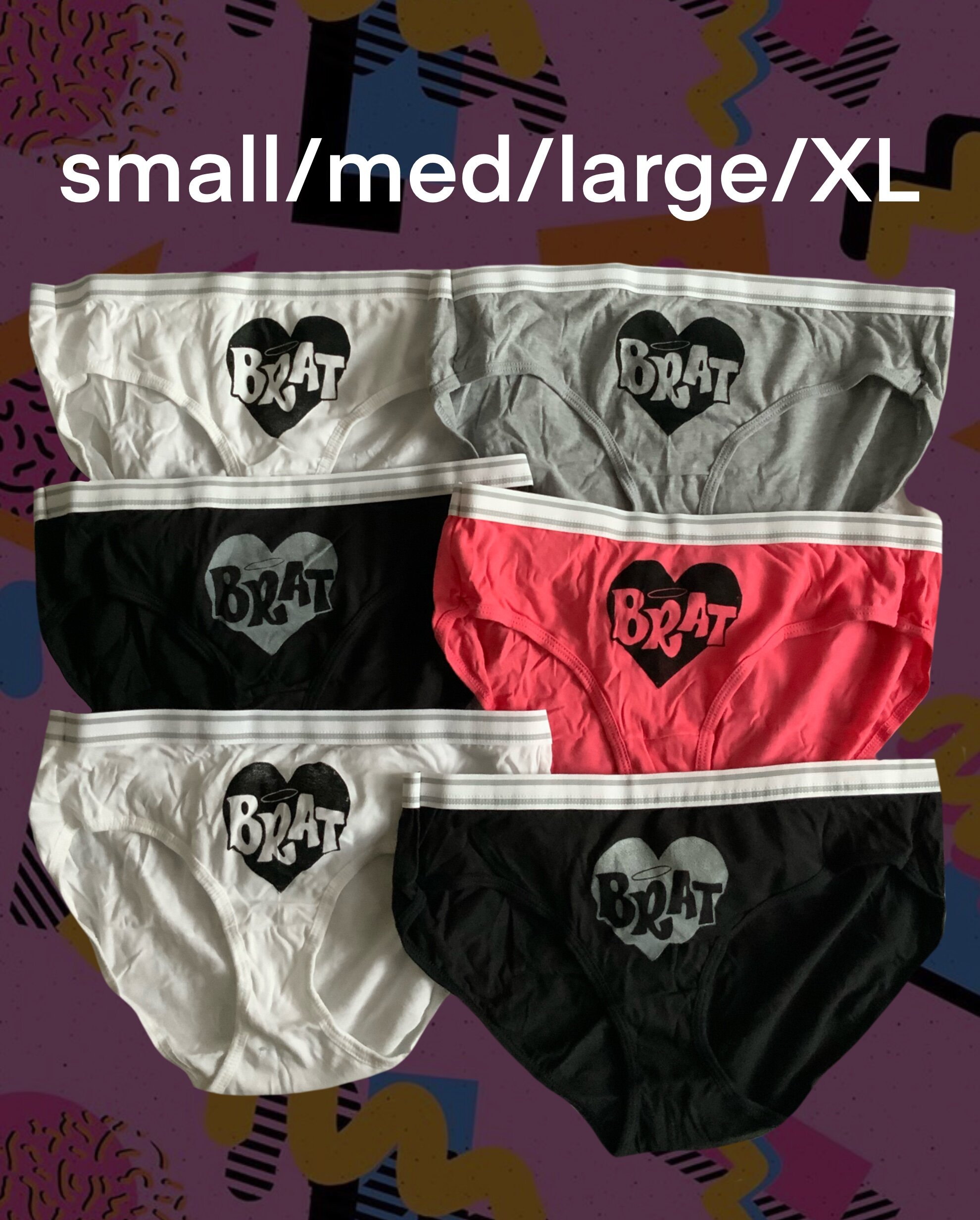 BRAT undies: small/med/large/xl — Ocean Gao