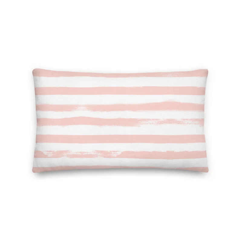 blush pink rectangle cushion