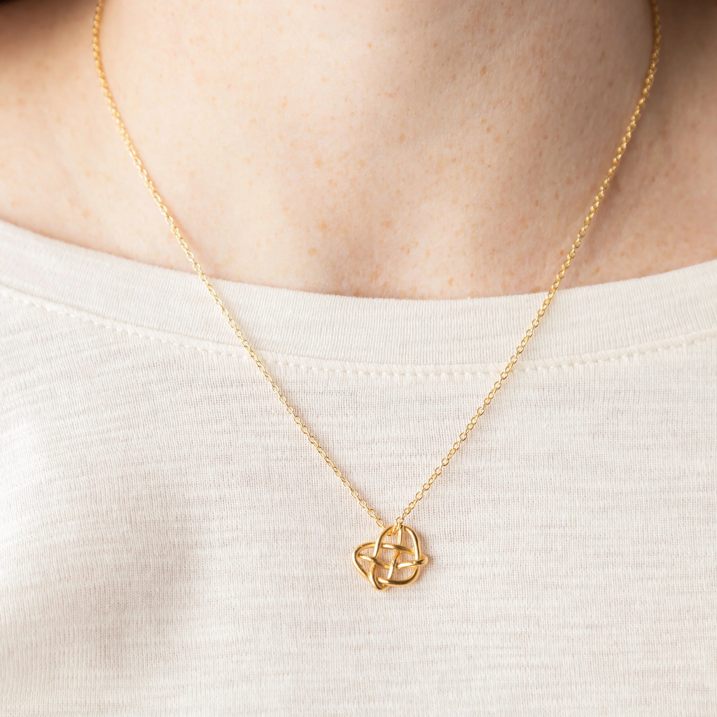 heart knot necklace