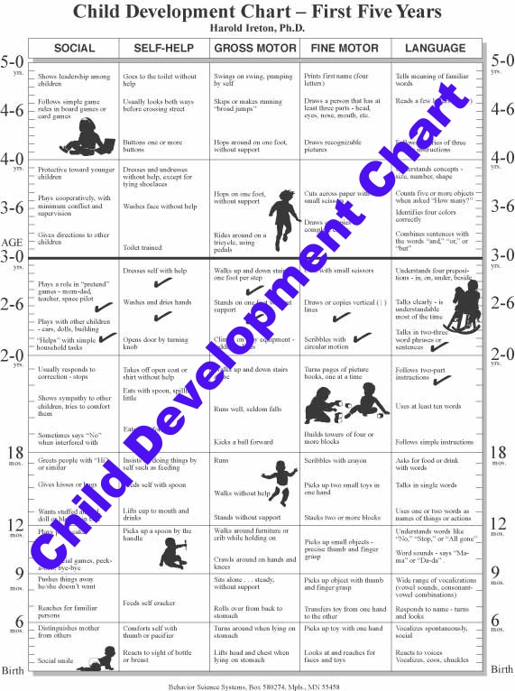 Child Development Chart 0 3 Years