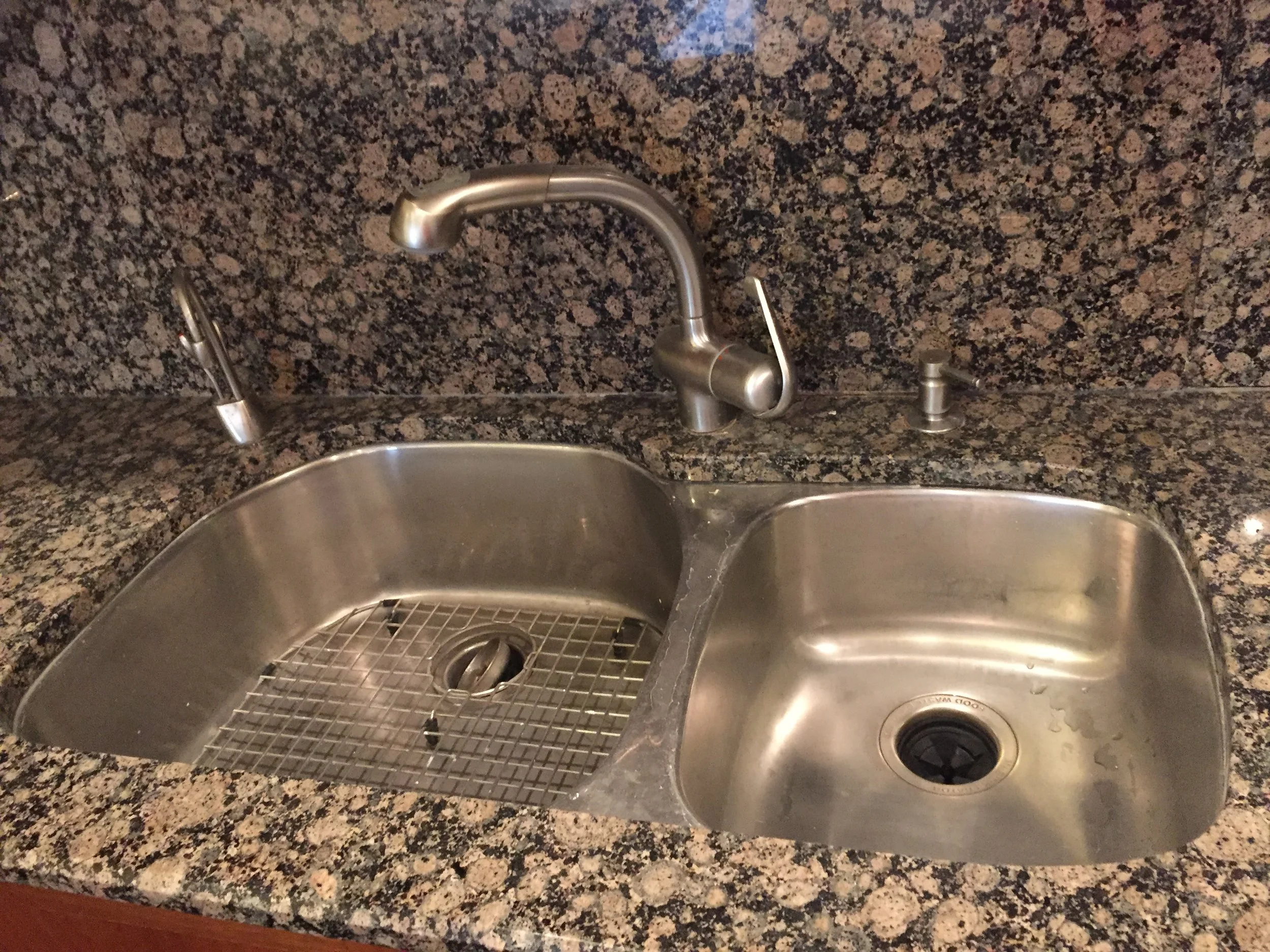 Shaker Glass Dark Brown Wood Kitchen Cabinets Thermador Bosch