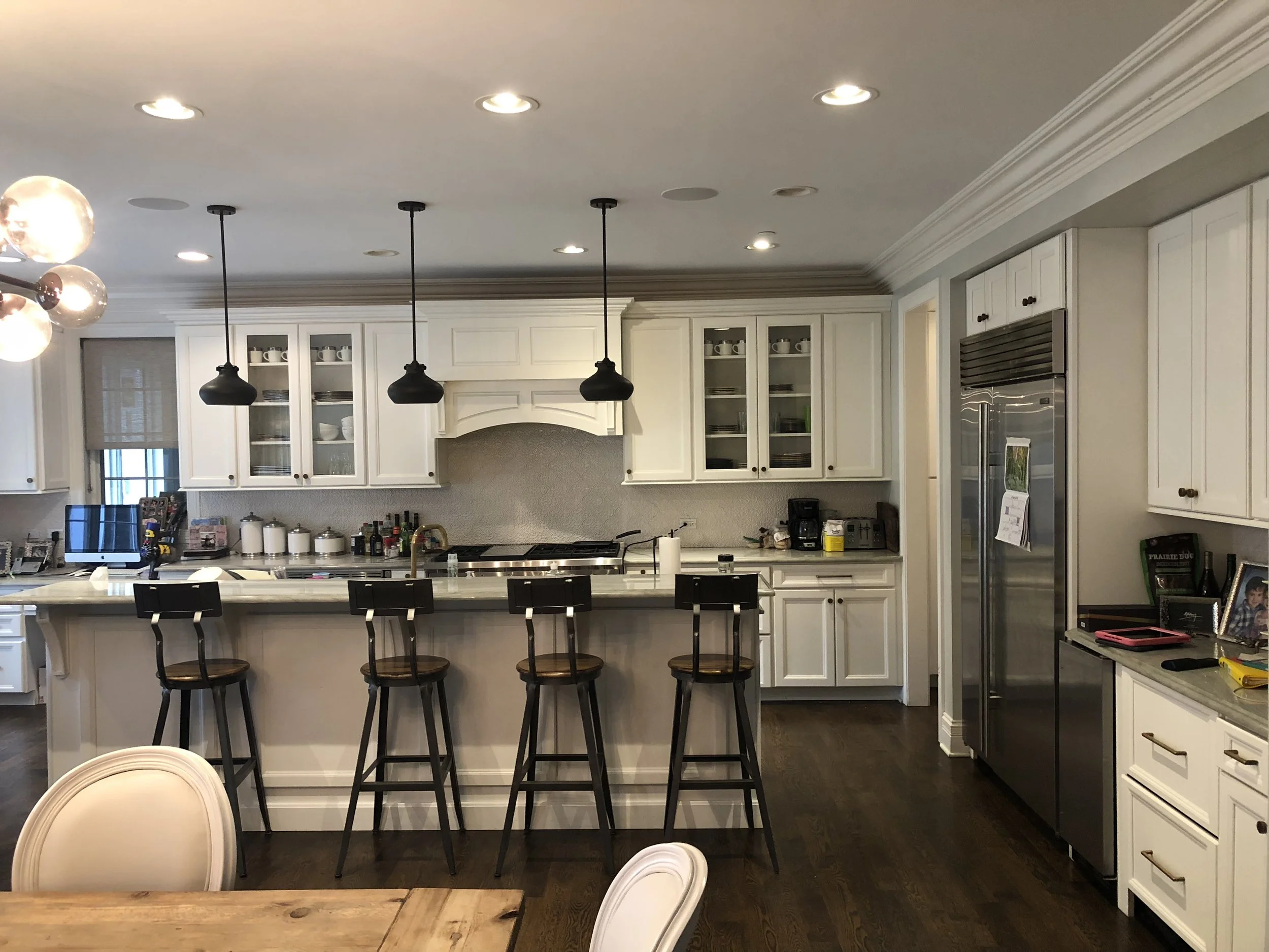 Gorgeous Custom Designer White Wood Kitchen Stainless Steel