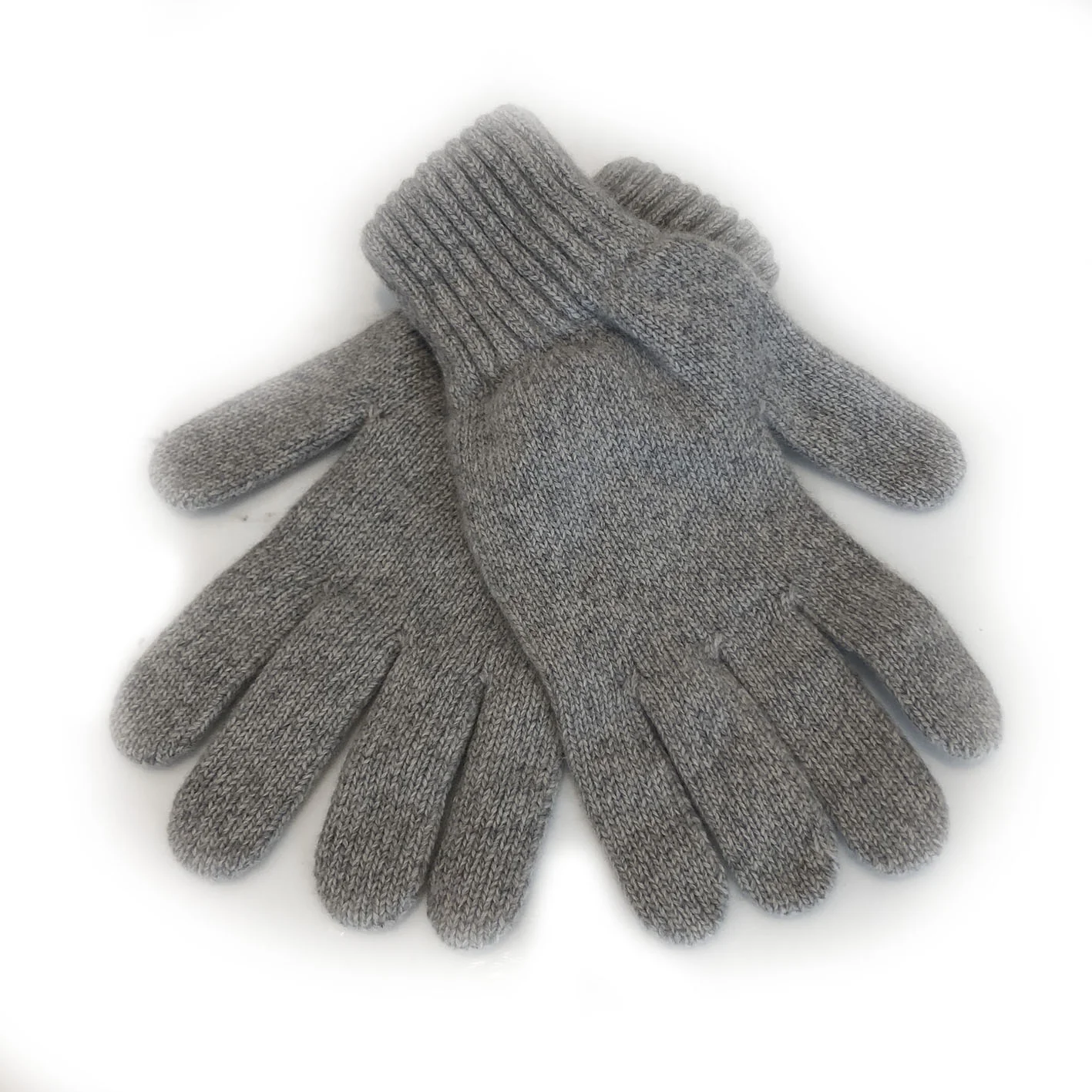 Mens 100% Cashmere Gloves - Brume Grey 