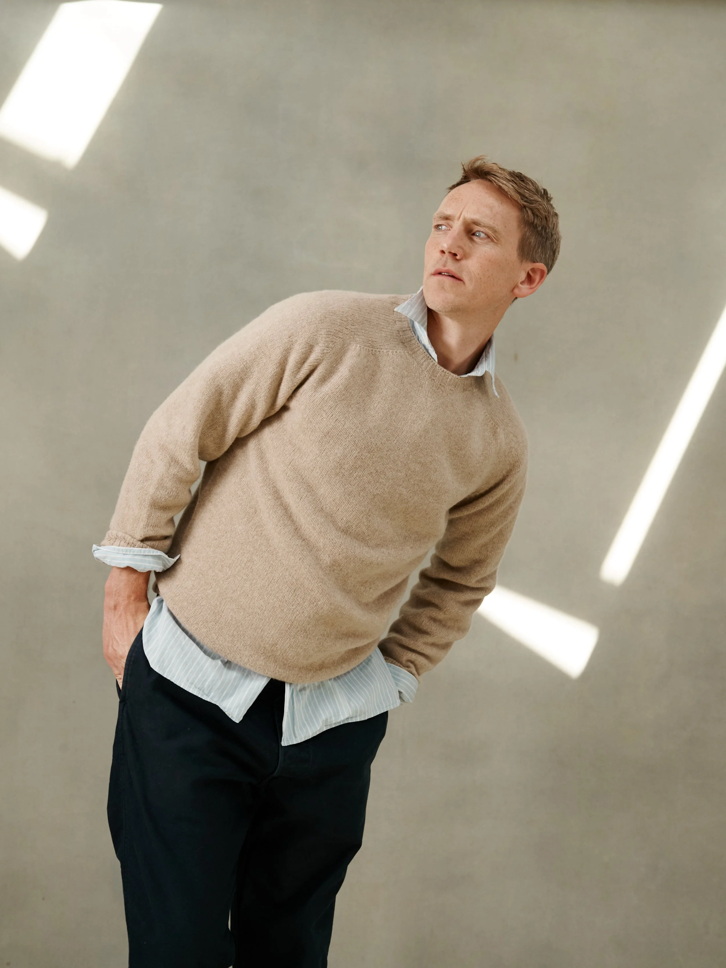 Beige sweaters top