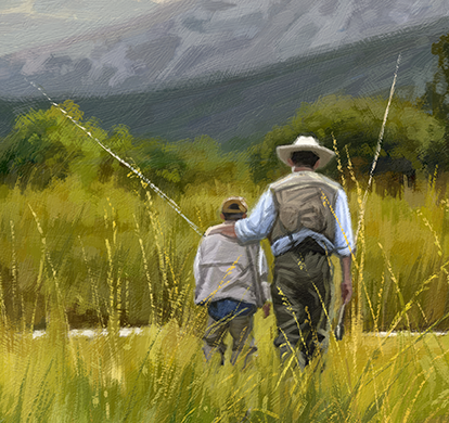 Illustrations Paintings Art Prints Gone Fishing Dan Burr
