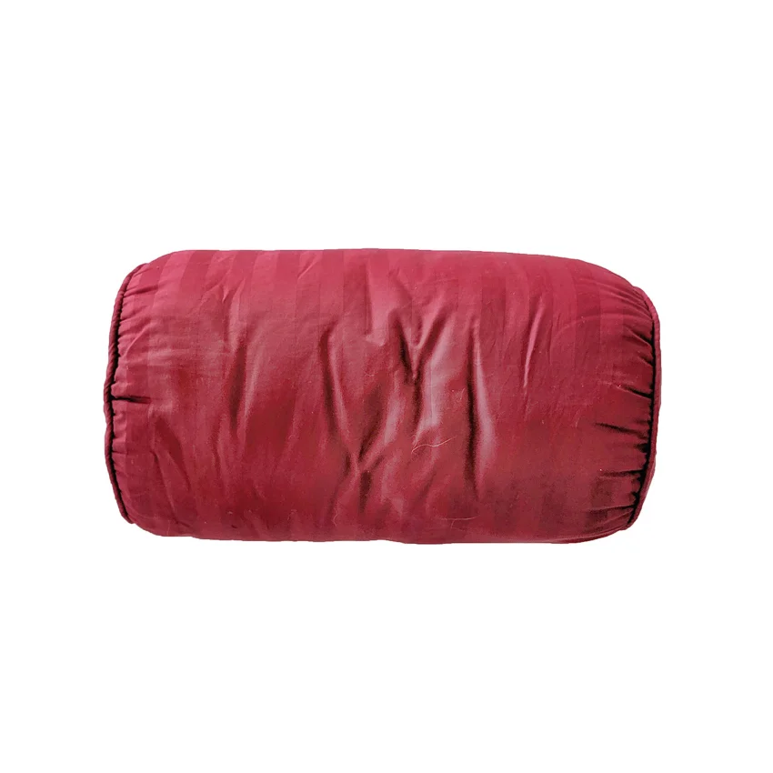 red bolster pillow