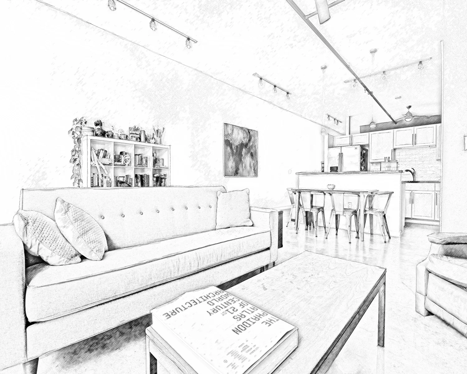 Pencil Sketch Finish Spaces Faces Photography