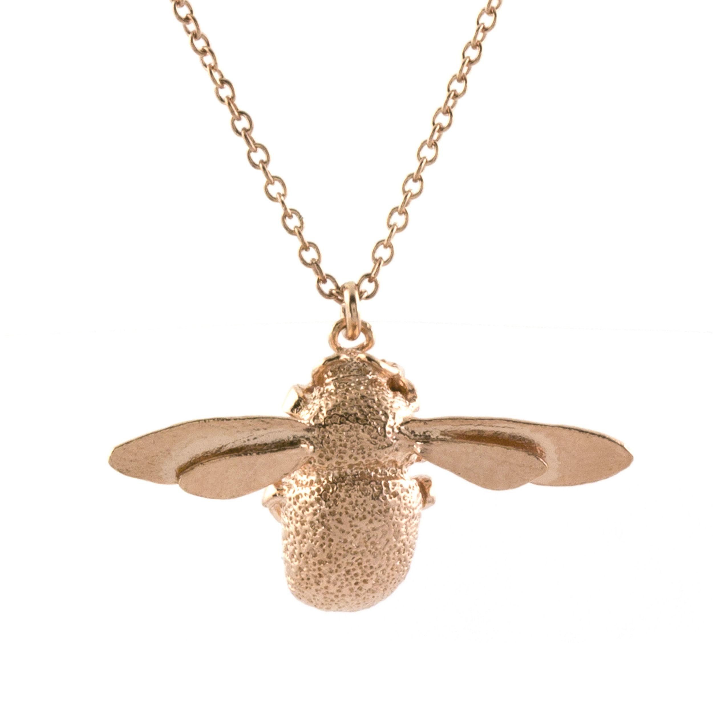 rose gold bumblebee necklace
