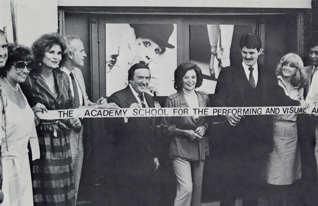Chicago Academy for the Arts ribbon-cutting in 1981.