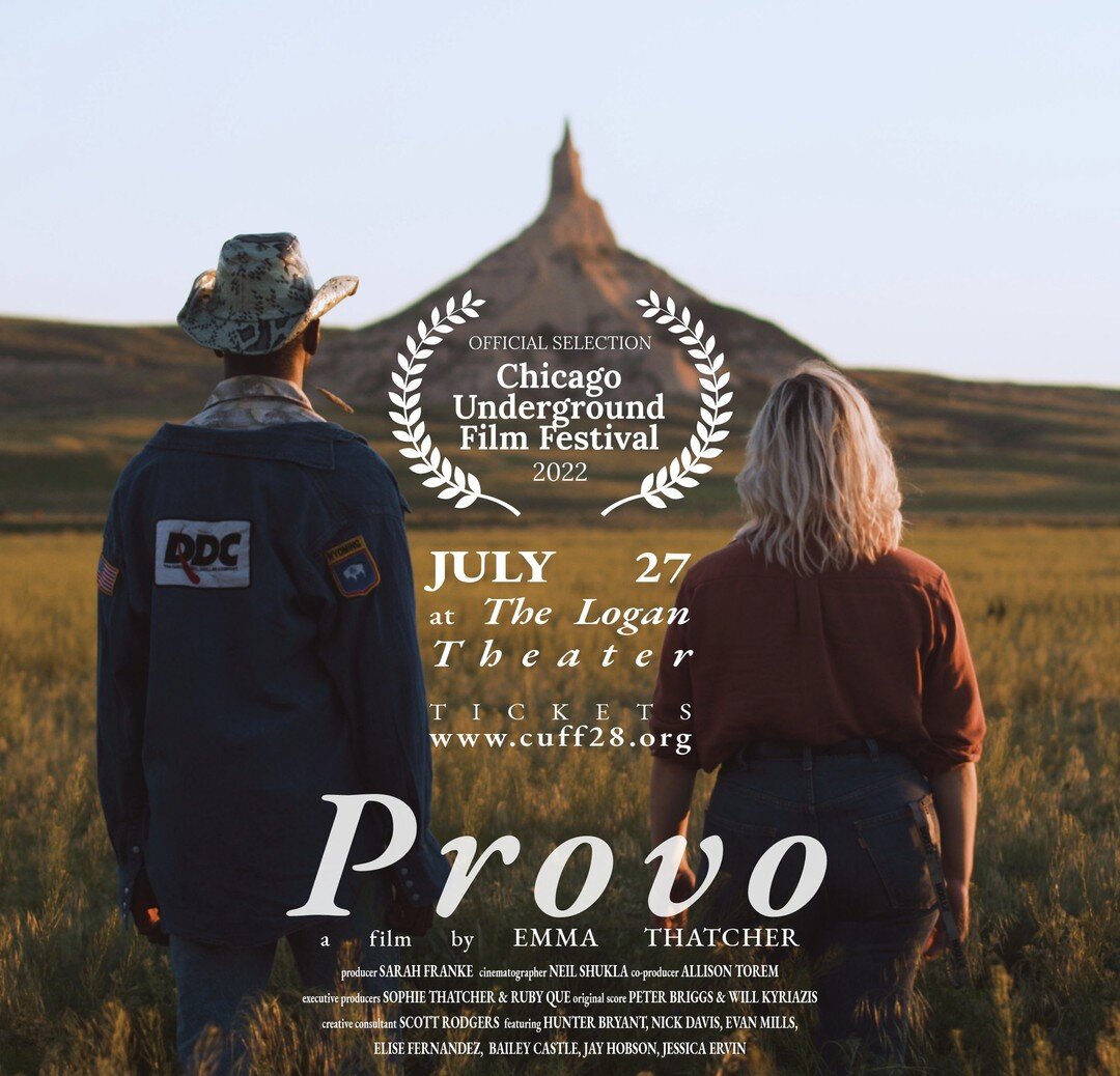 &ldquo;Provo&rdquo; (@provofilm) the feature film directed by 音乐剧 alum Emma Thatcher (2010) and produced by Sarah Franke (Media Arts, (2011)被选为2022年芝加哥地下电影节的放映影片! 这部电影将被取消