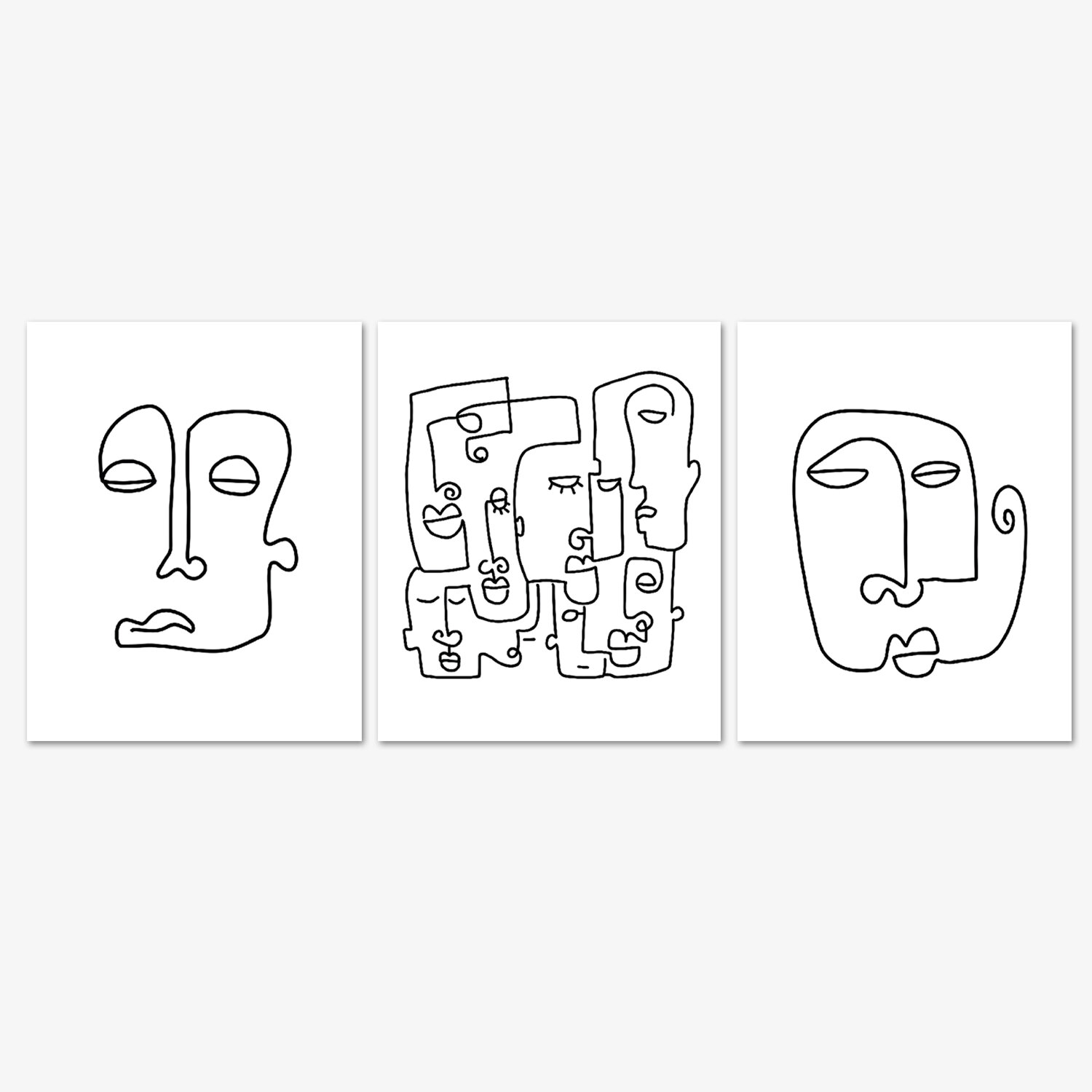 abstract picasso line art