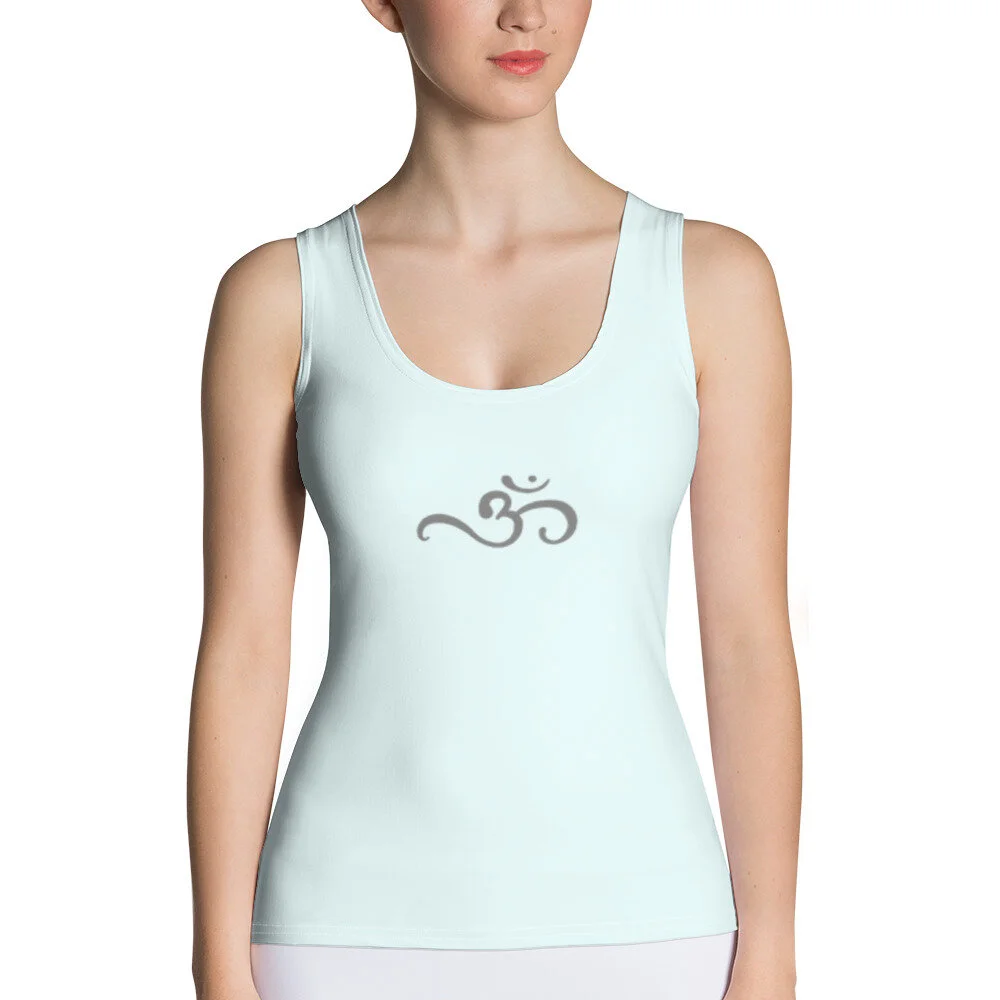 ラヴ様　新品未使用　werthy ESSENTIAL YOGA TOP ECRU Pale Blue with gray logo Tank Top — Ocean Vayu Yoga