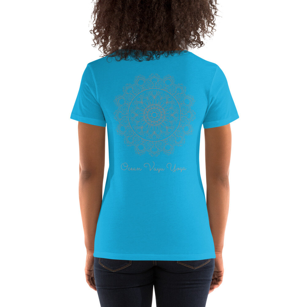Women's Yoga T-Shirt - Mandala/Green