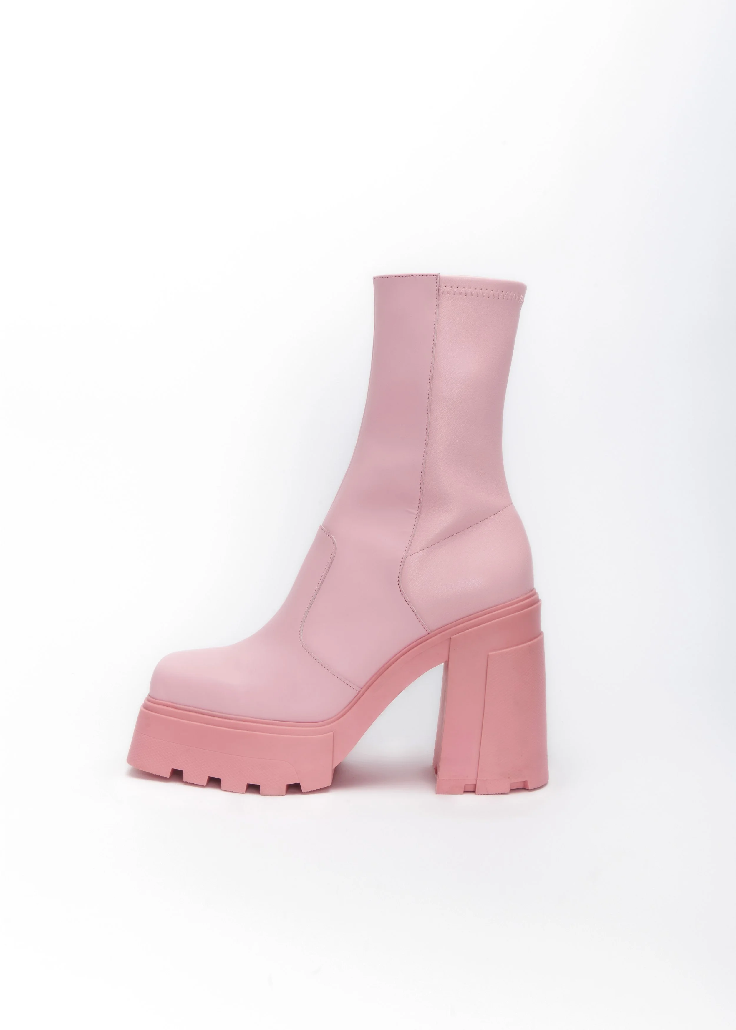 pink platform boots