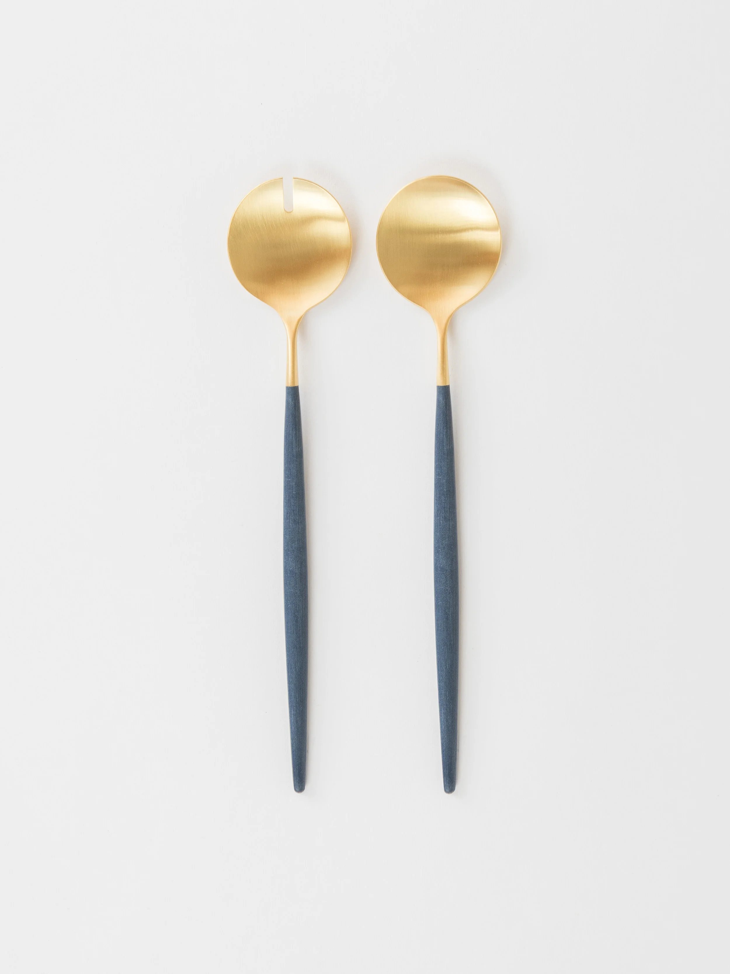 Salad Servers Goa Brushed Gold Blue Casa De Perrin